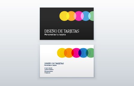 imagen tarjetas de visita de colores