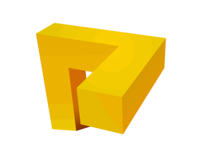figura amarilla en 3D